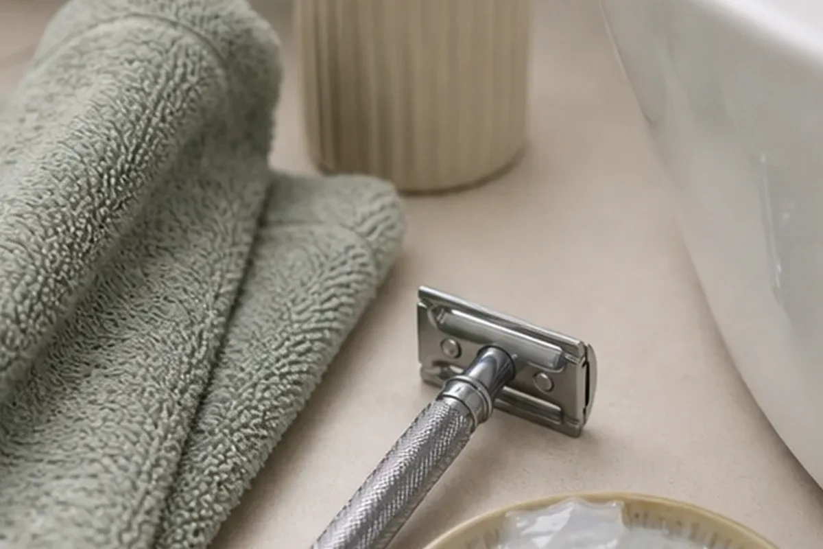 Redaktionelle Detailaufnahme zur Orientierung bei After Shave für Pflege-Einsteiger
