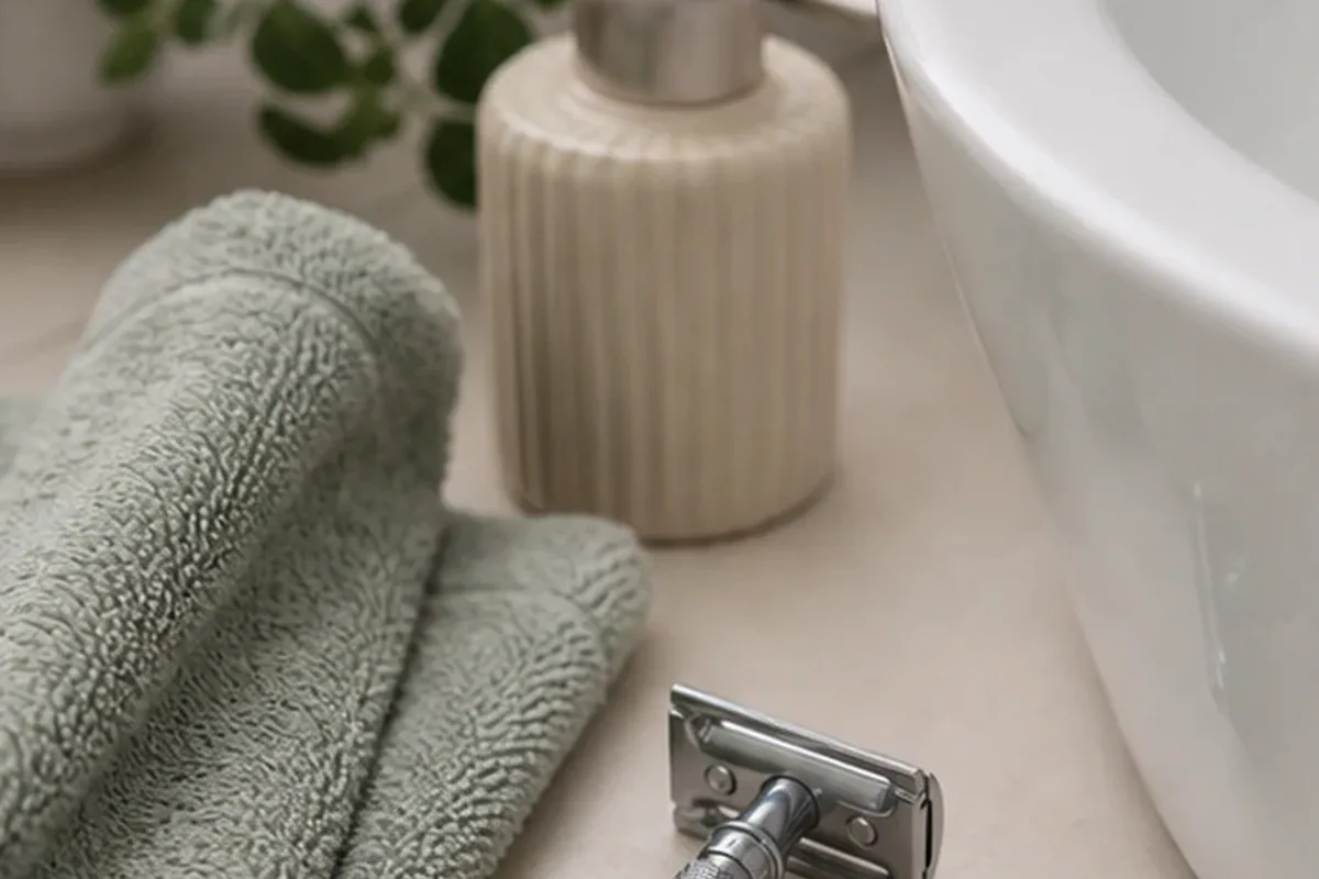 Hochwertige Beauty-Inszenierung zu Auswahlkriterien für Rasierschaum bei Rasurbrand