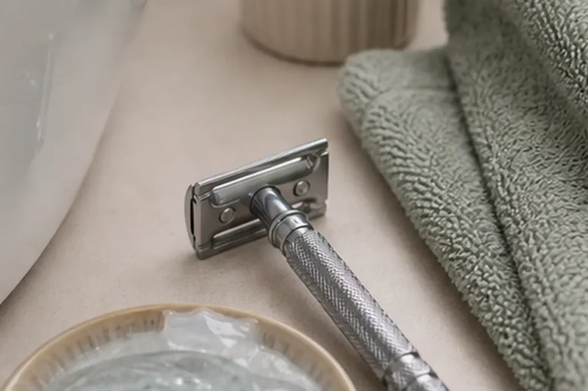 Hochwertige Beauty-Inszenierung zu Auswahlkriterien für Nassrasierer für dunkle Haare