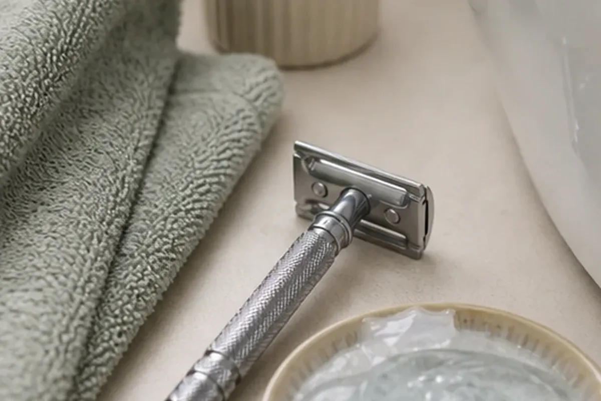 Hochwertige Beauty-Inszenierung zu Auswahlkriterien für Rasieröl bei Rasurbrand