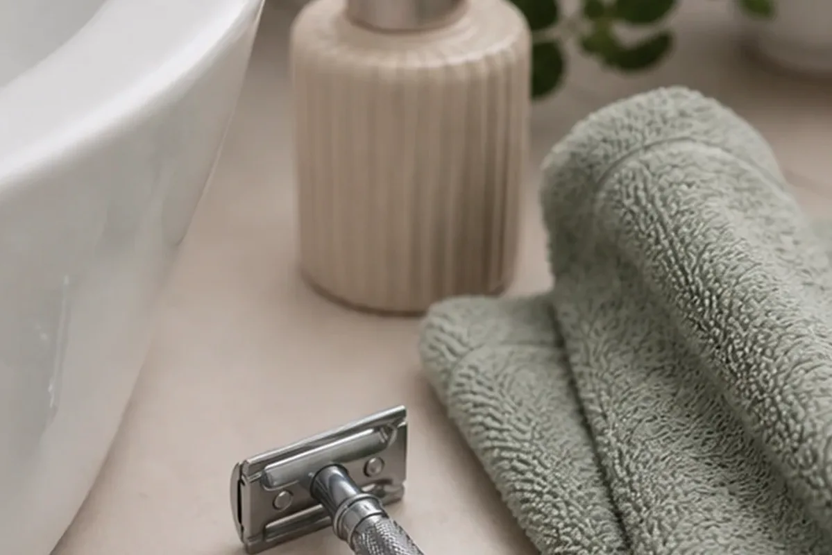 Redaktionelle Detailaufnahme zur Orientierung bei Enthaarungscreme für dunkle Haare