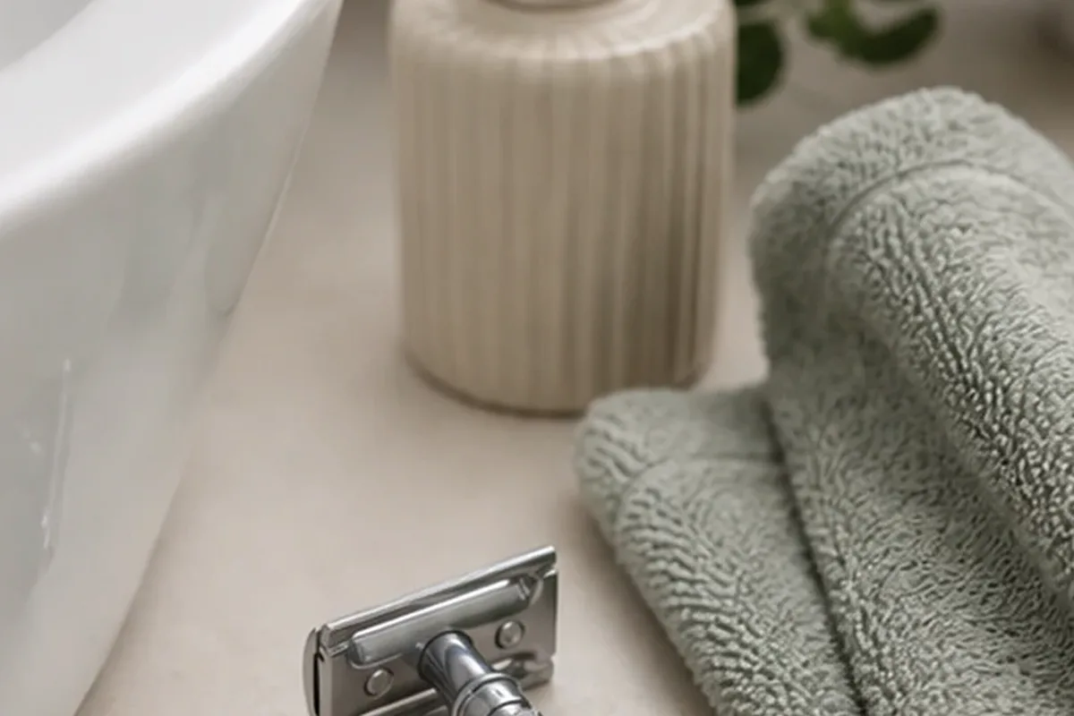 Hochwertige Beauty-Inszenierung zu Auswahlkriterien für Rasieröl für dunkle Haare