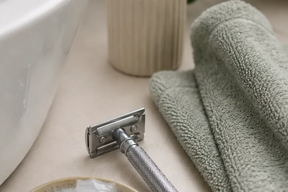 Redaktionelle Detailaufnahme zur Orientierung bei Sugaring-Paste bei Rasurbrand