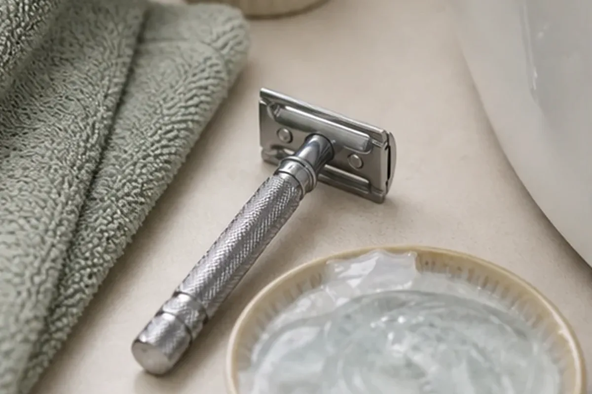 Redaktionelle Detailaufnahme zur Orientierung bei After Shave für fettige Haut