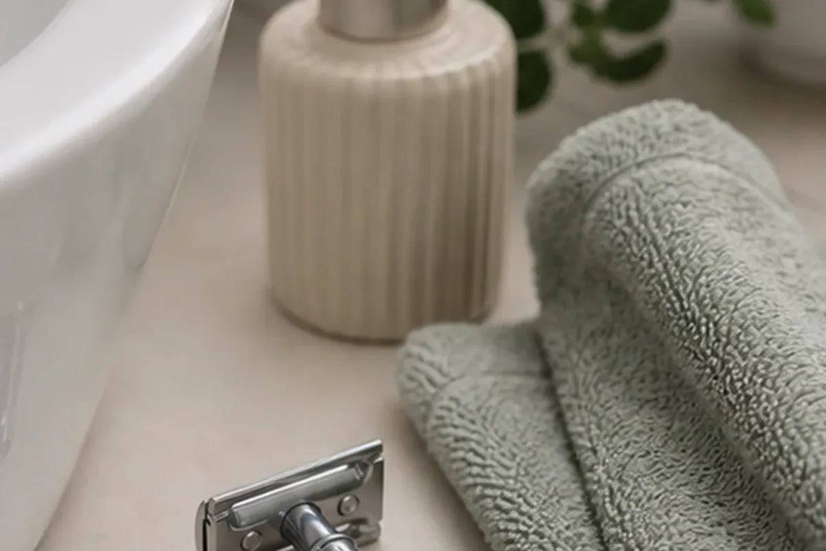 Hochwertige Beauty-Inszenierung zu Auswahlkriterien für Männer-Körperpflege für fettige Haut