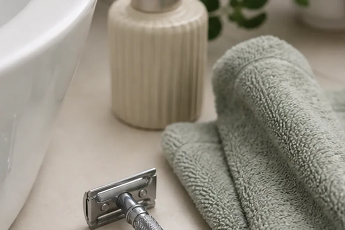 Hochwertige Beauty-Inszenierung zu Auswahlkriterien für Rasierschaum bei wenig Zeit