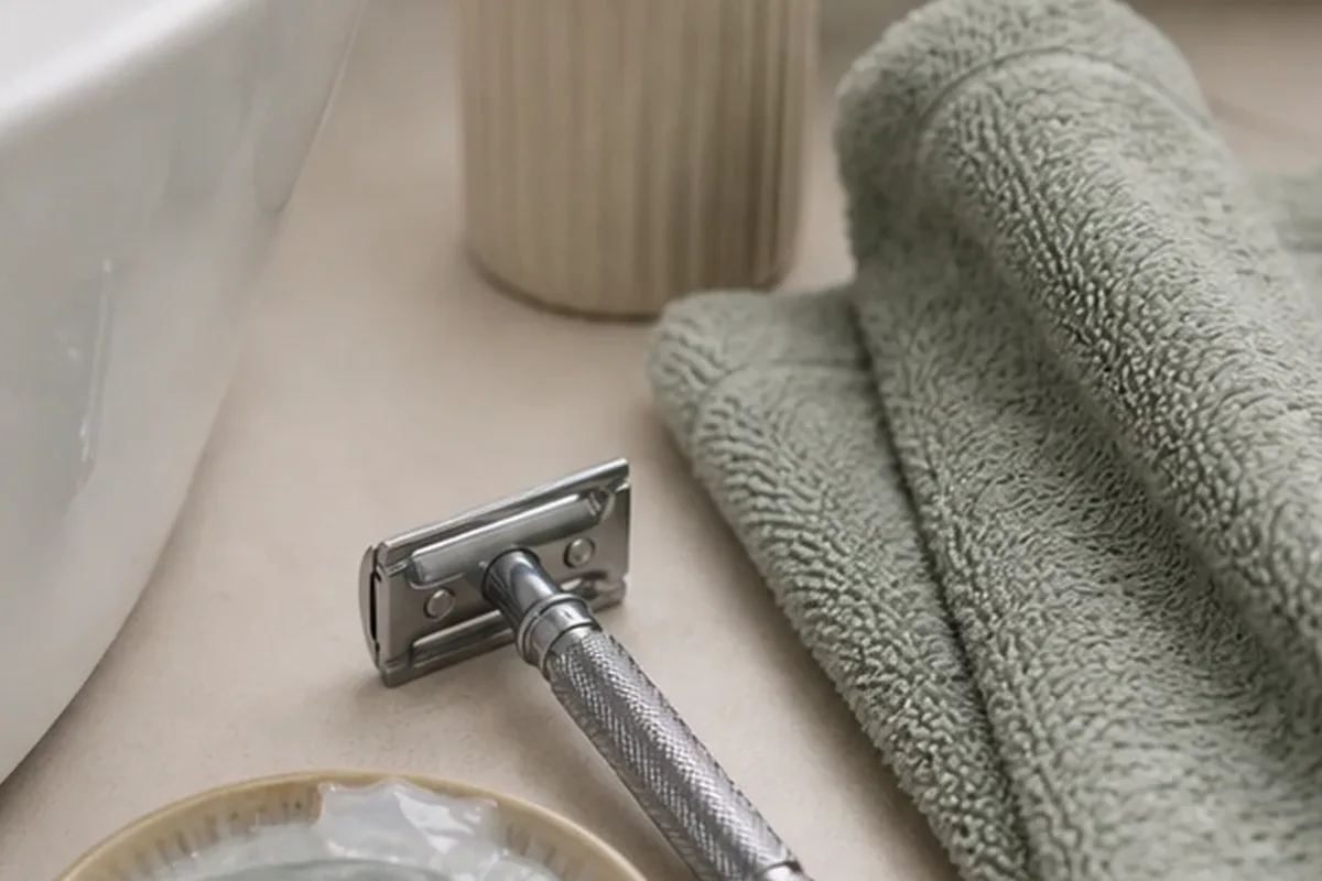 Hochwertige Beauty-Inszenierung zu Auswahlkriterien für Rasiergel für langanhaltende Glätte
