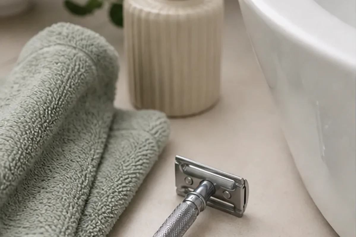 Hochwertige Beauty-Inszenierung zu Auswahlkriterien für Body-Trimmer für feine Haare