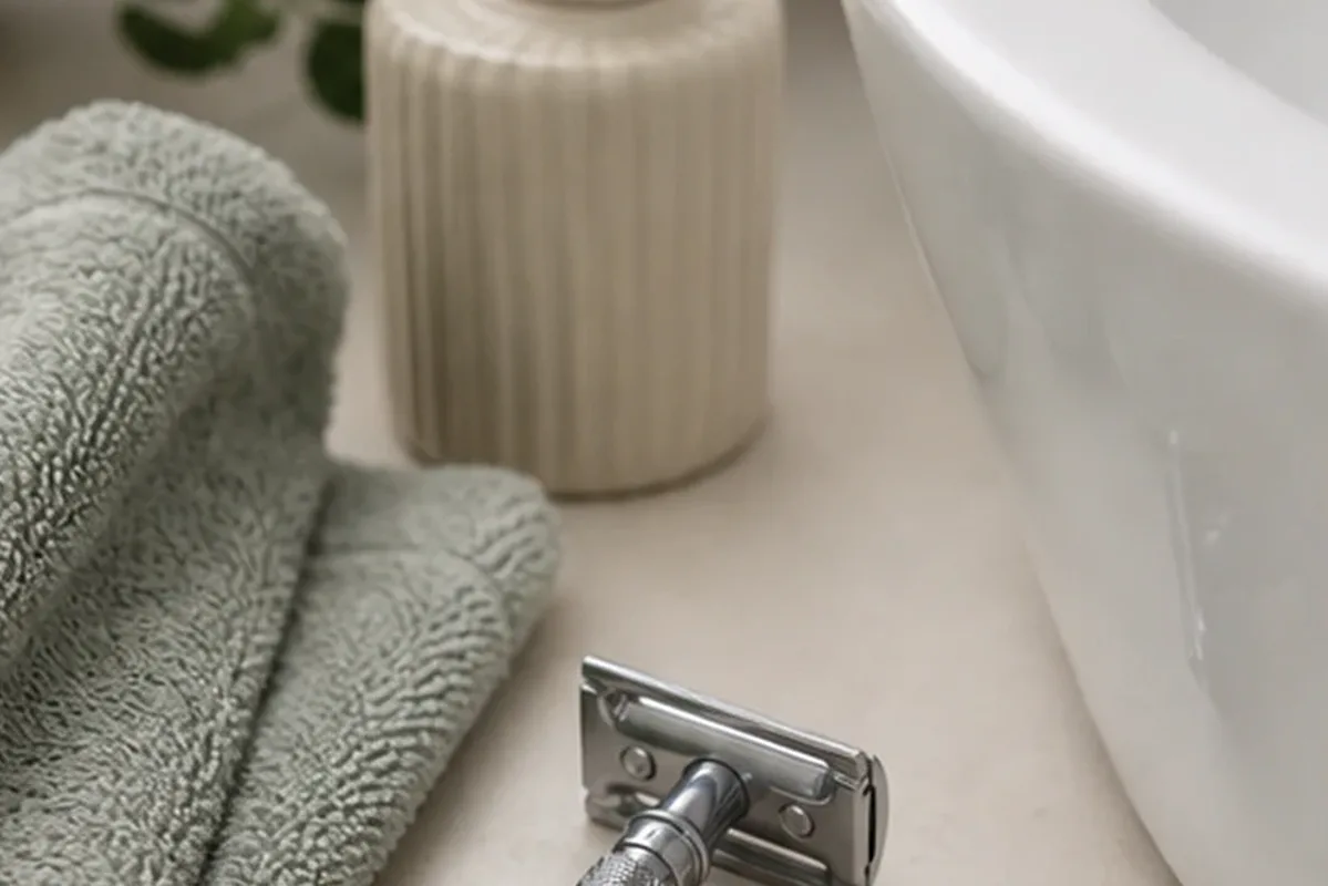 Redaktionelle Detailaufnahme zur Orientierung bei Bikinizonen-Trimmer bei Rasurbrand