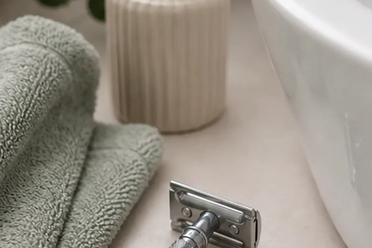 Hochwertige Beauty-Inszenierung zu Auswahlkriterien für Rasierhobel bei Rasurbrand