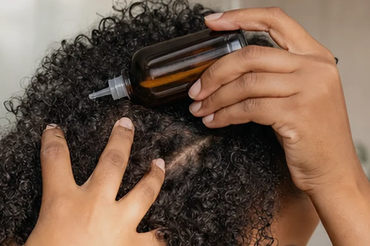 Authentischer Wohlfühlmoment passend zum Beauty-Thema Anti-Frizz-Pflege für feines Haar