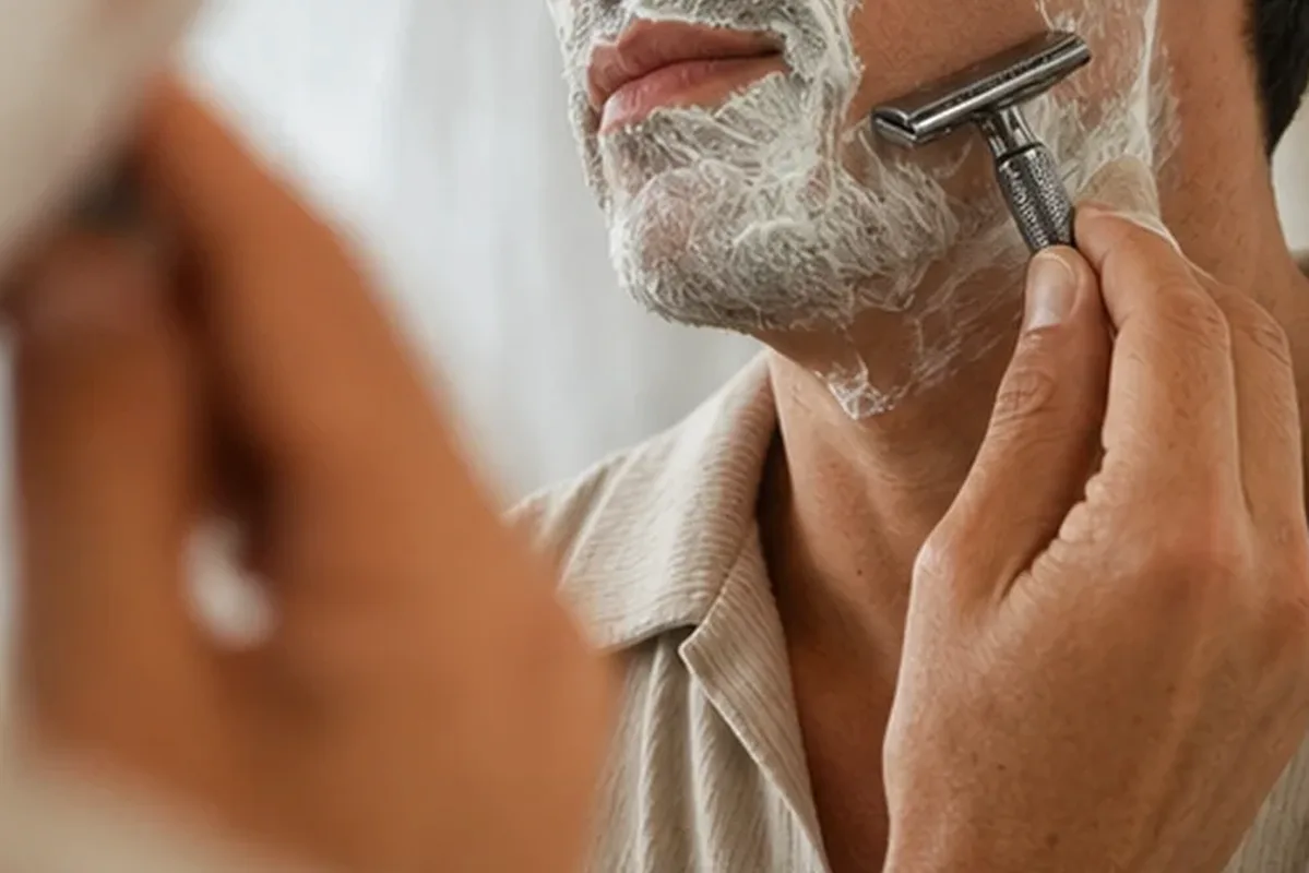 Authentische Beauty-Routine passend zum Thema Elektrorasierer für trockene Haut