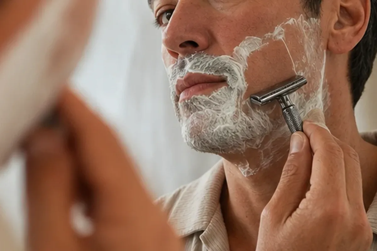 Redaktioneller Beauty-Moment zur Ausgangslage bei Rasierschaum bei Rasurbrand