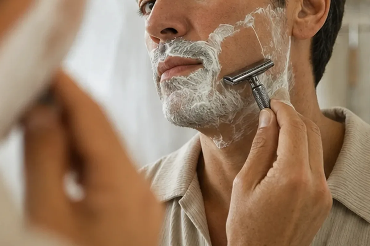 Authentischer Wohlfühlmoment passend zum Beauty-Thema Bikinizonen-Trimmer für die Bikinizone