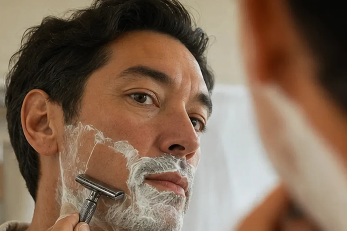 Authentische Beauty-Routine passend zum Thema Elektrorasierer für empfindliche Haut