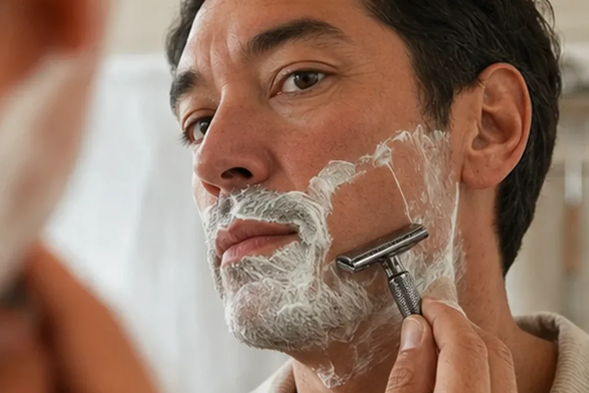 Authentischer Wohlfühlmoment passend zum Beauty-Thema Enthaarungscreme für empfindliche Haut
