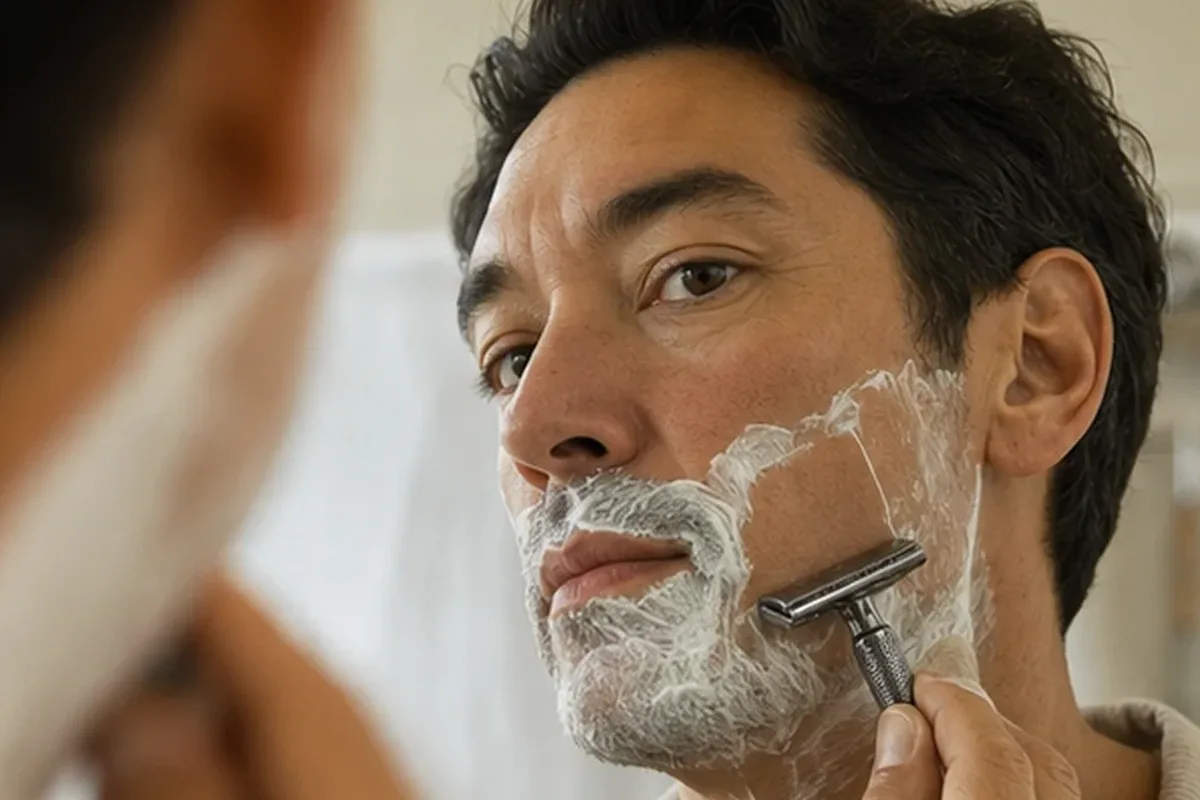 Emotionaler und authentischer Anwendungsmoment rund um Waxing-Set bei Rasurbrand