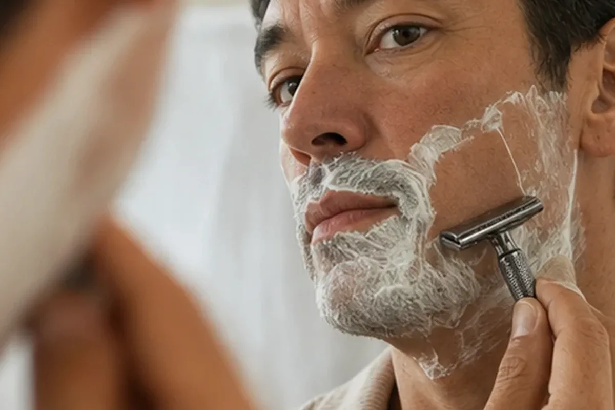 Redaktionelle Detailaufnahme zur Orientierung bei After Shave für Pflege-Einsteiger