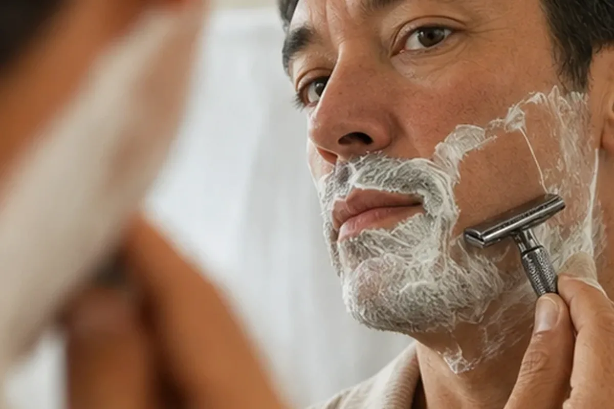 Authentischer Wohlfühlmoment passend zum Beauty-Thema Enthaarungscreme für die Bikinizone