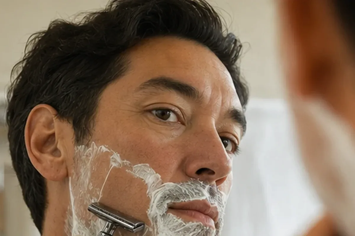 Authentischer Wohlfühlmoment passend zum Beauty-Thema Männer-Deodorant für empfindliche Haut