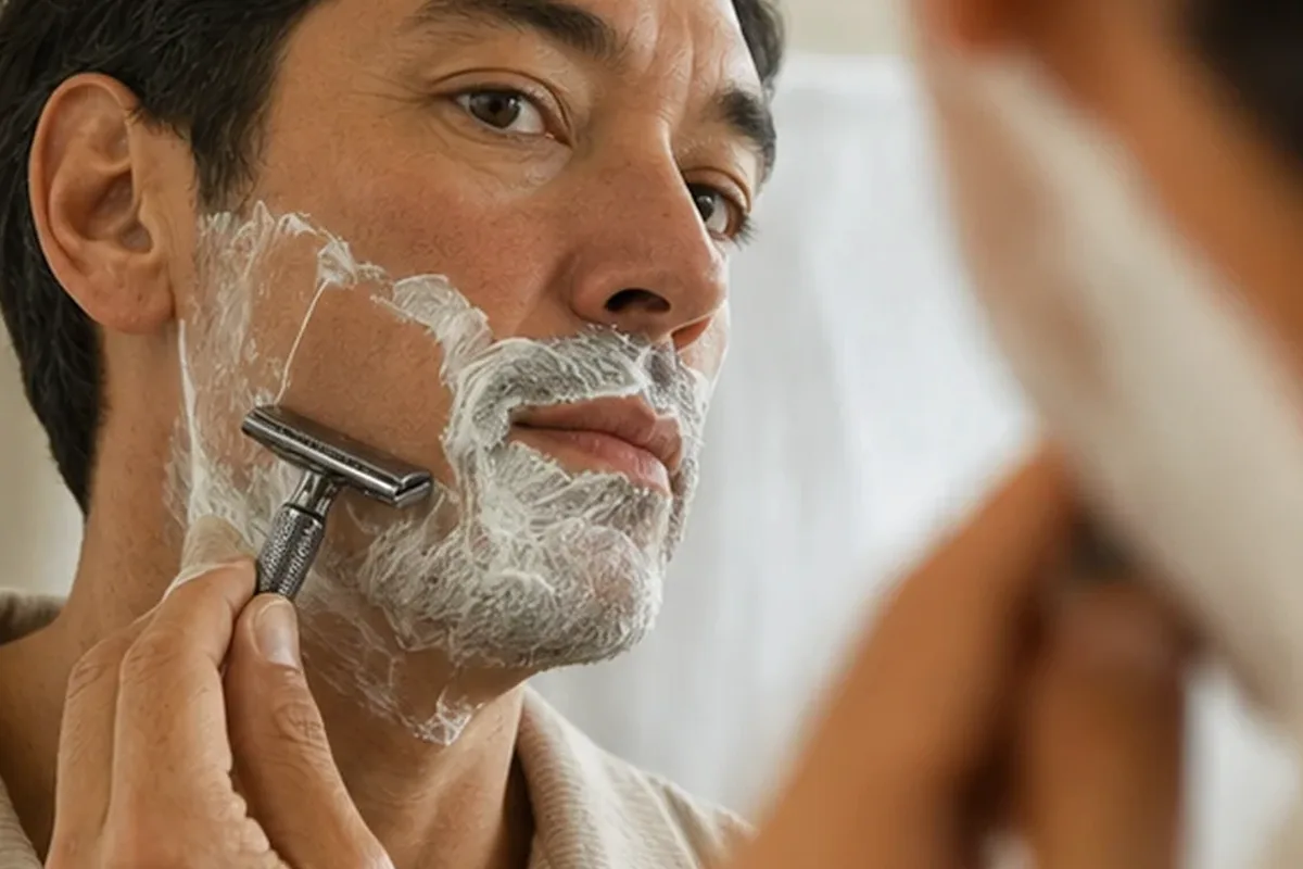 Redaktioneller Beauty-Moment zur Ausgangslage bei Männer-Körperpflege bei wenig Zeit