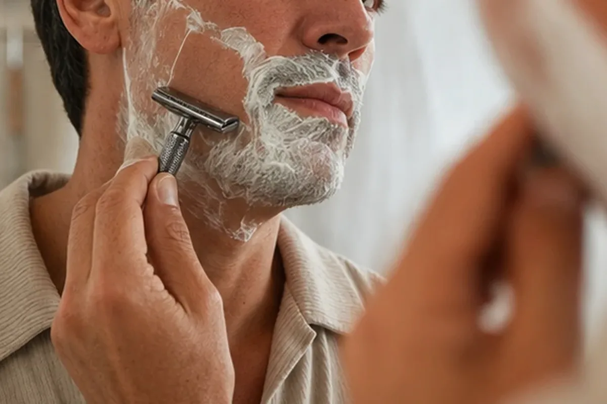 Hochwertige Beauty-Inszenierung zu Auswahlkriterien für Body-Trimmer für langanhaltende Glätte
