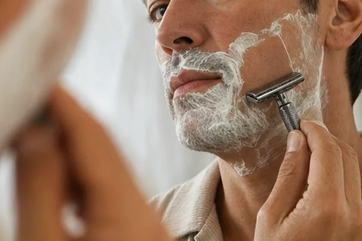 Redaktioneller Beauty-Moment zur Ausgangslage bei After Shave für fettige Haut