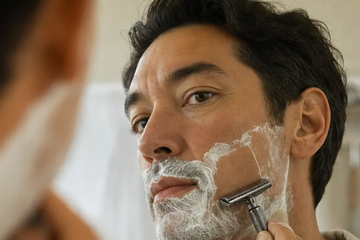Authentische Beauty-Routine passend zum Thema Einsteiger-Pflegeroutine bei Rasurbrand