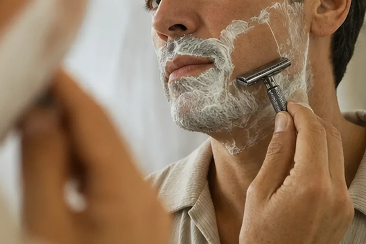 Hochwertige Beauty-Inszenierung zu Auswahlkriterien für Männer-Sonnenschutz für empfindliche Haut