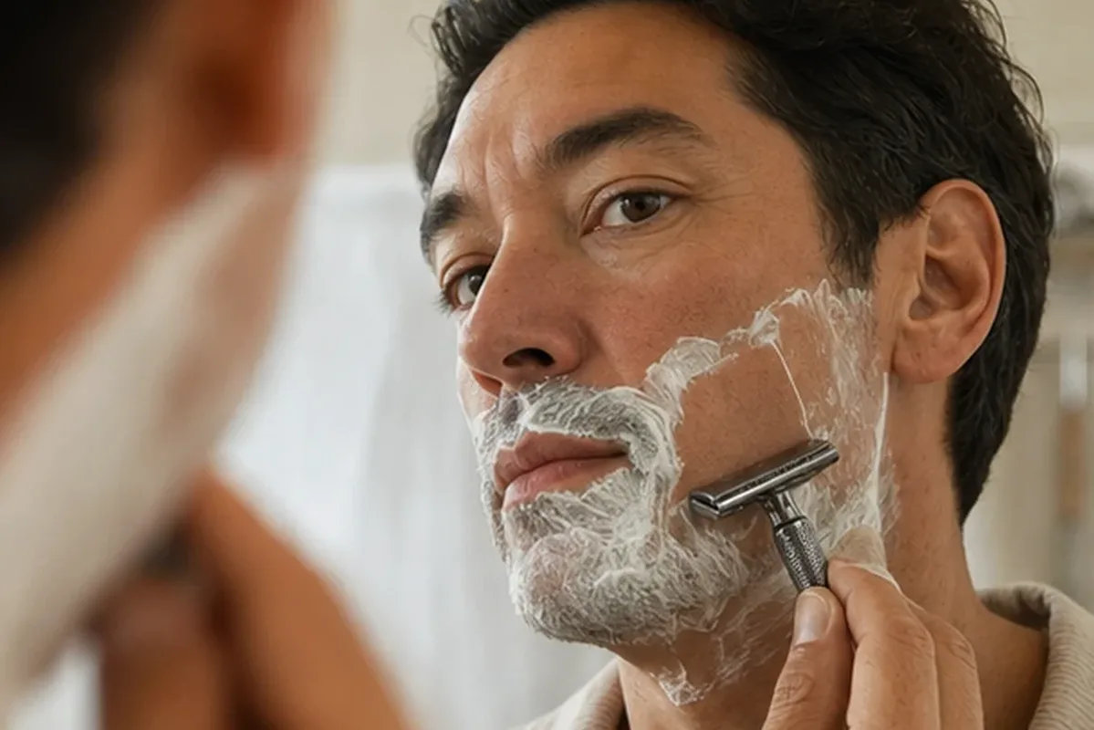 Hochwertige Beauty-Inszenierung zu Auswahlkriterien für Body-Trimmer bei Rasurbrand