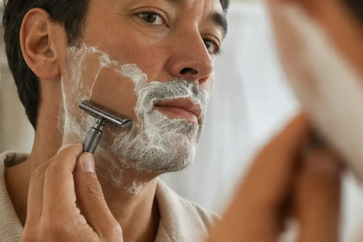 Authentische Beauty-Routine passend zum Thema Augenbrauen-Trimmer bei Rasurbrand