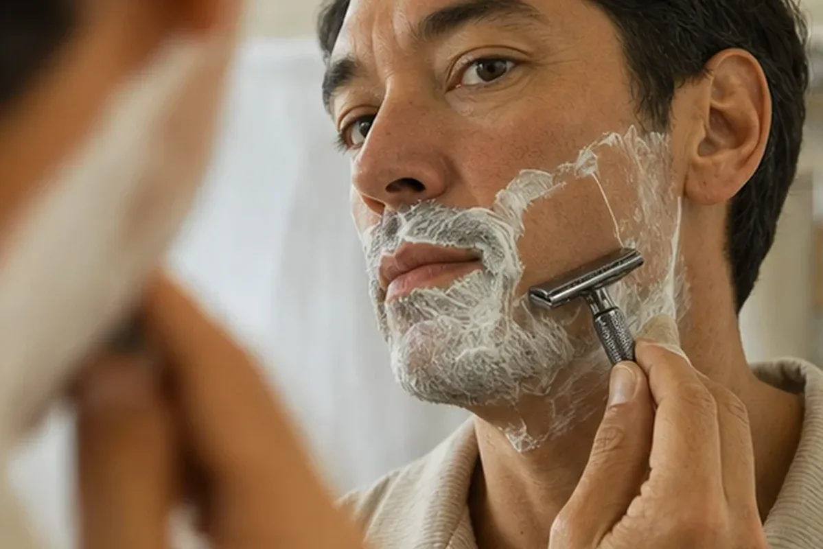 Redaktioneller Beauty-Moment zur Ausgangslage bei After-Shave-Pflege bei Rasurbrand