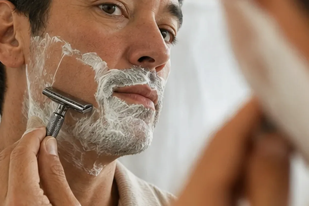 Authentische Beauty-Routine passend zum Thema Barttrimmer für trockene Haut