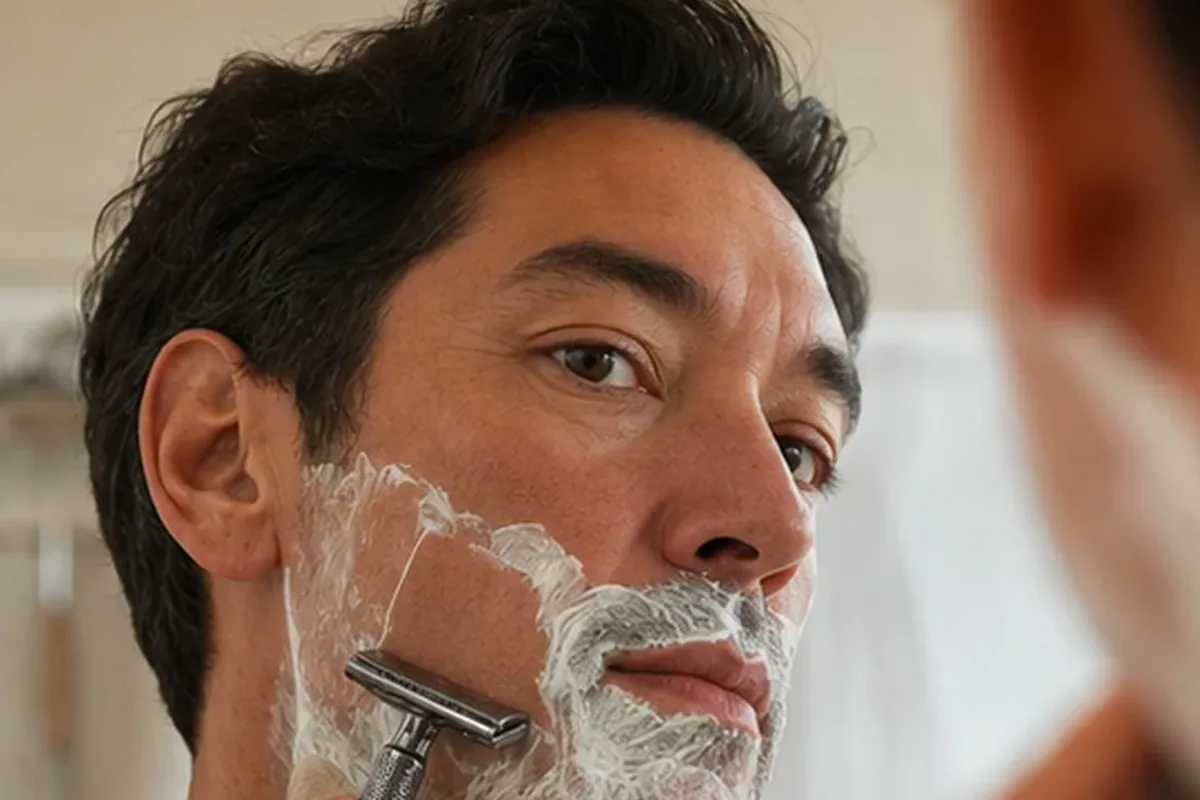 Redaktioneller Beauty-Moment zur Ausgangslage bei After-Shave-Pflege bei eingewachsenen Haaren