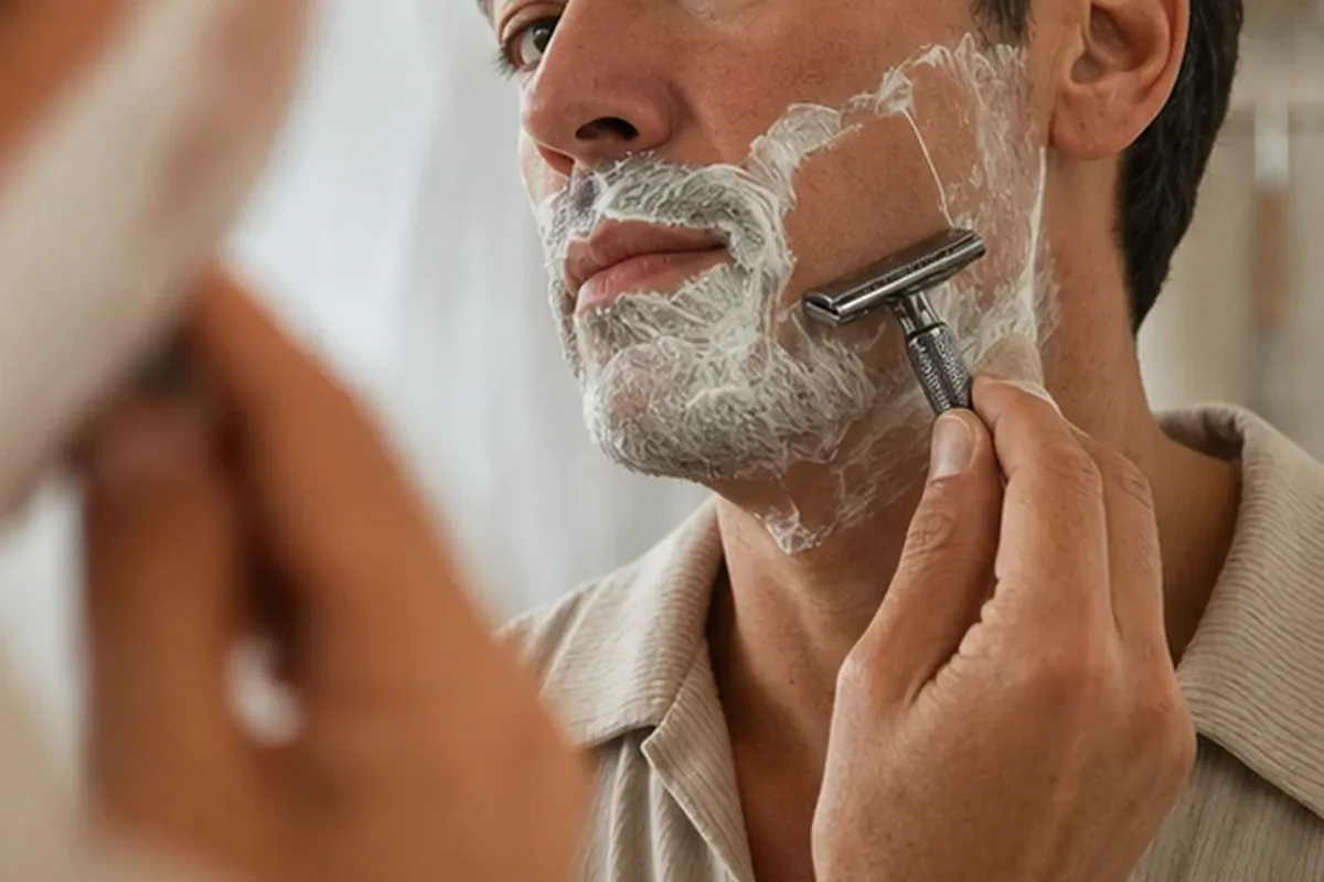 Authentische Beauty-Routine passend zum Thema Rasiergel für feine Haare