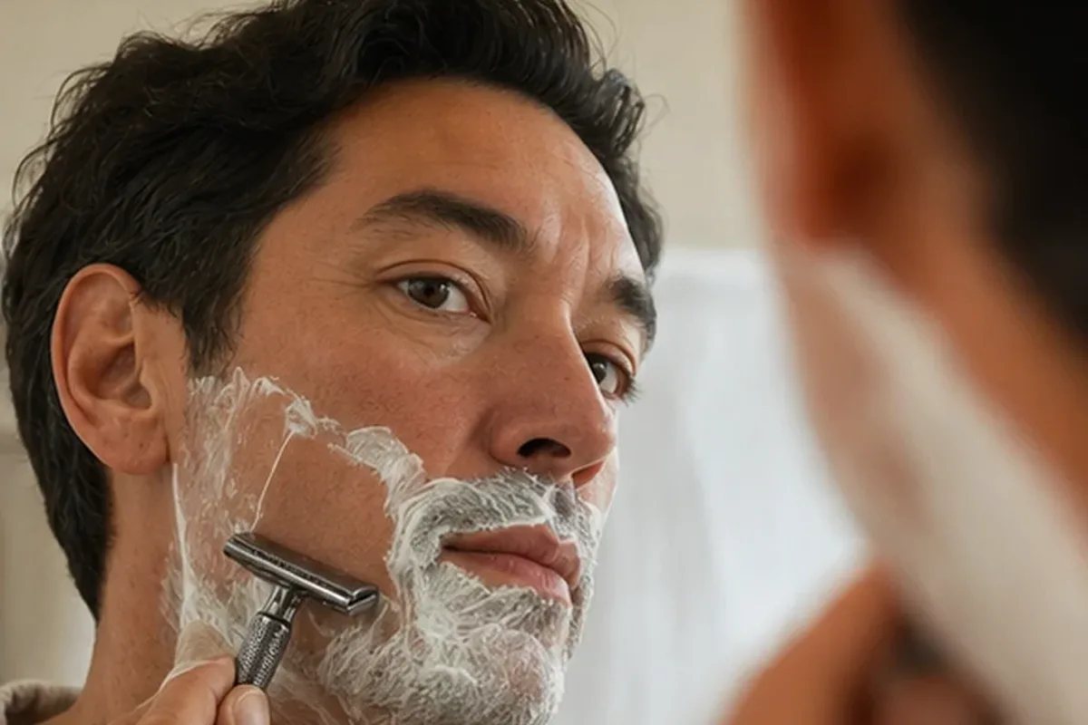 Redaktioneller Beauty-Moment zur Ausgangslage bei Rasiergel für empfindliche Haut