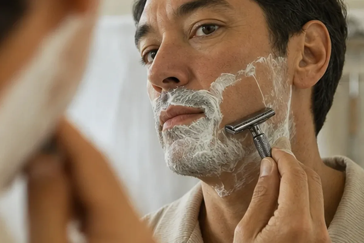 Hochwertige Beauty-Inszenierung zu Auswahlkriterien für Barttrimmer bei wenig Zeit