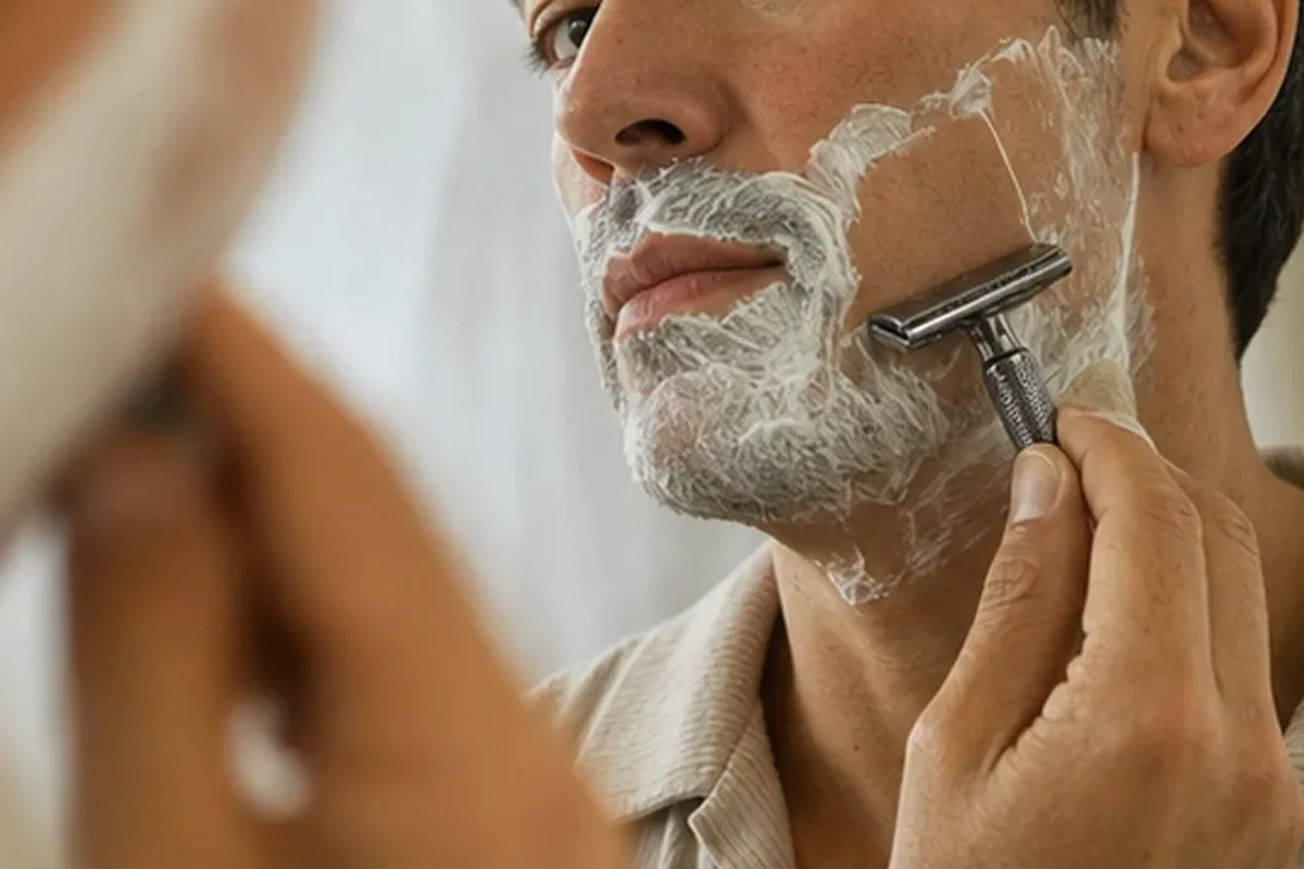 Redaktioneller Beauty-Moment zur Ausgangslage bei Rasiergel für langanhaltende Glätte