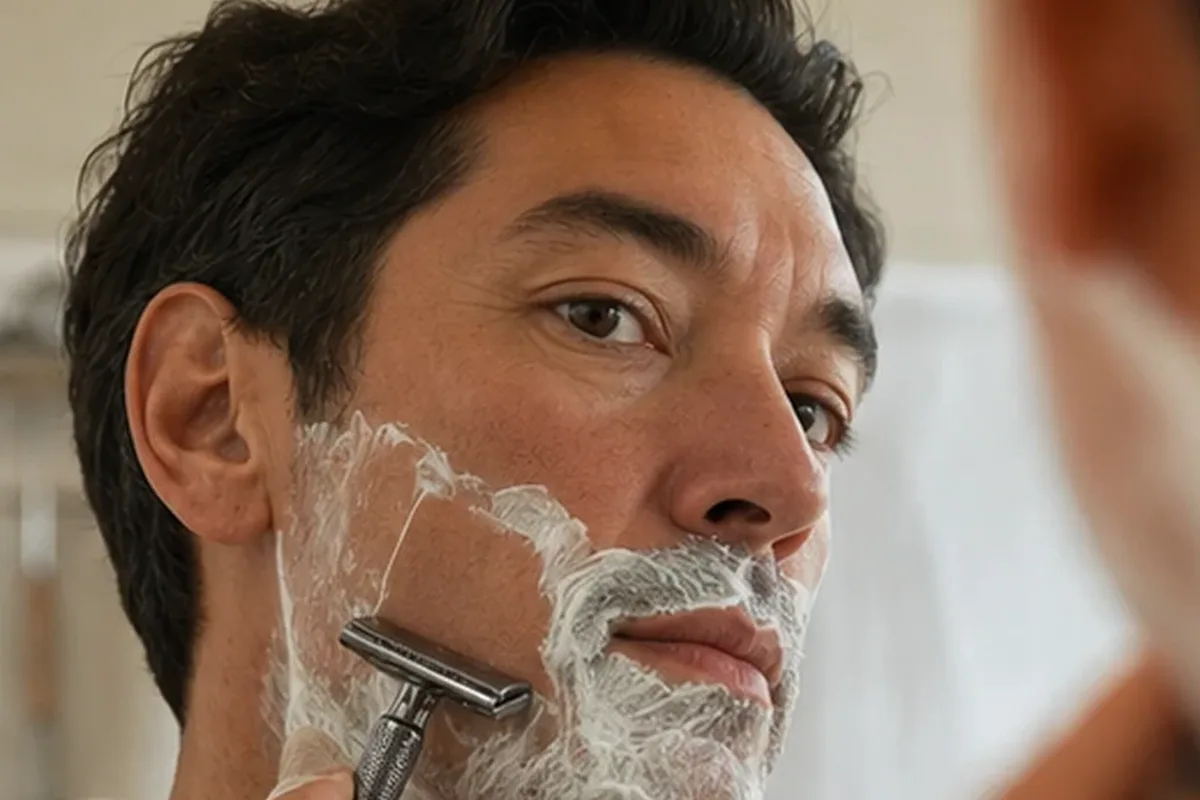 Hochwertige Beauty-Inszenierung zu Auswahlkriterien für Bartshampoo für fettige Haut