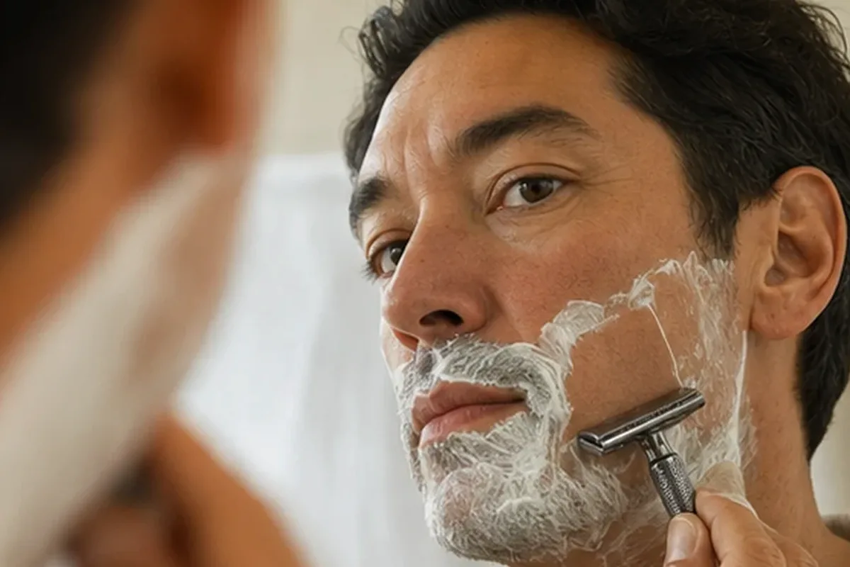 Emotionaler und authentischer Anwendungsmoment rund um Body-Trimmer für empfindliche Haut