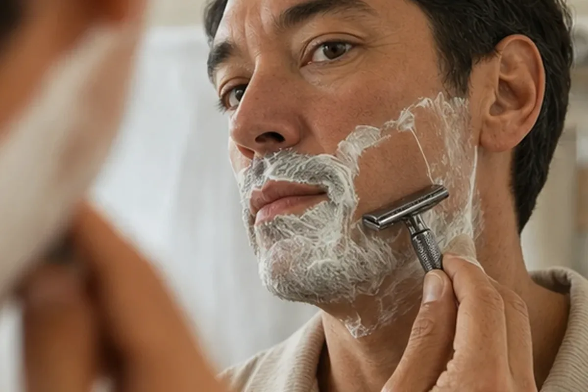 Hochwertige Beauty-Inszenierung zu Auswahlkriterien für Rasierhobel bei wenig Zeit