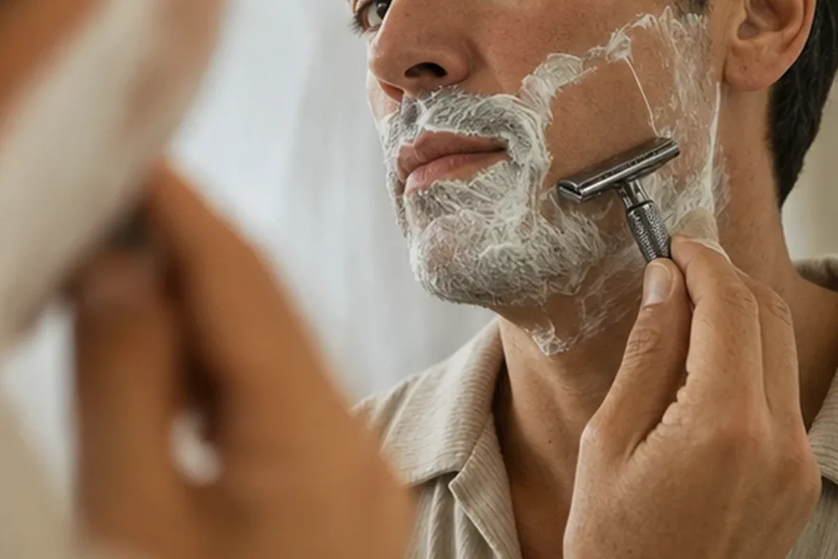 Authentische Beauty-Routine passend zum Thema Bartshampoo für fettige Haut