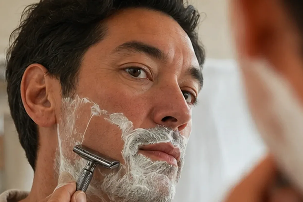 Redaktioneller Beauty-Moment zur Ausgangslage bei Enthaarungscreme für dunkle Haare