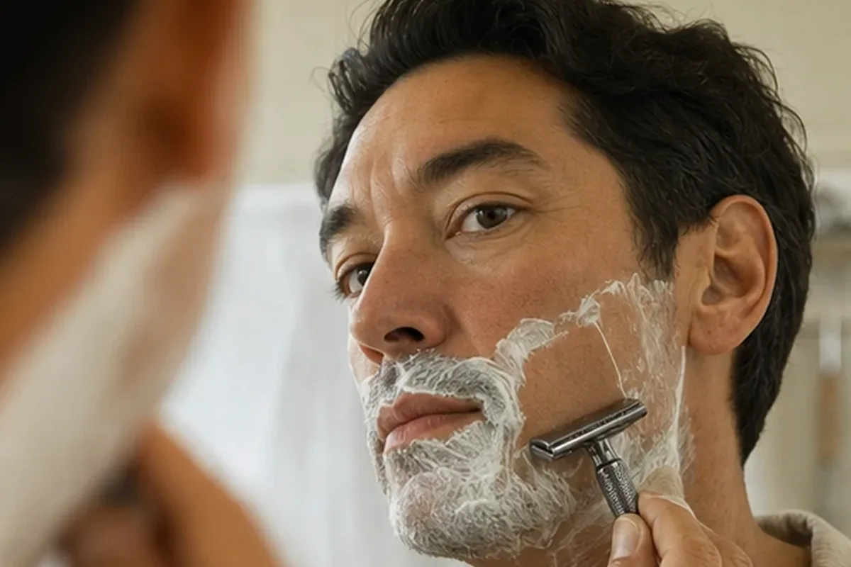 Redaktioneller Beauty-Moment zur Ausgangslage bei Rasiergel für feine Haare