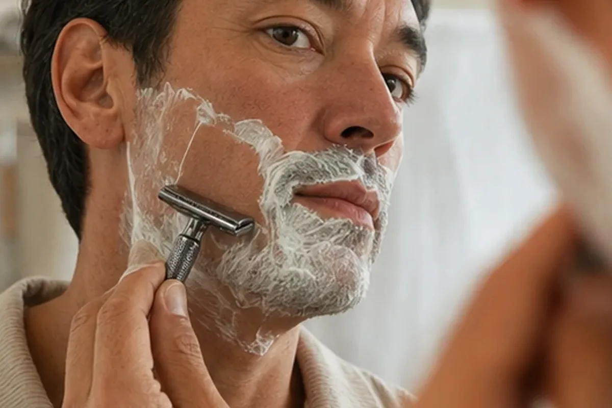 Authentischer Wohlfühlmoment passend zum Beauty-Thema Männer-Sonnenschutz für trockene Haut