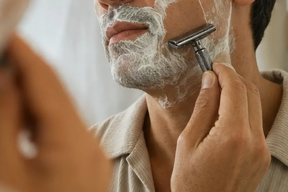Emotionaler und authentischer Anwendungsmoment rund um Bikinizonen-Trimmer für feine Haare