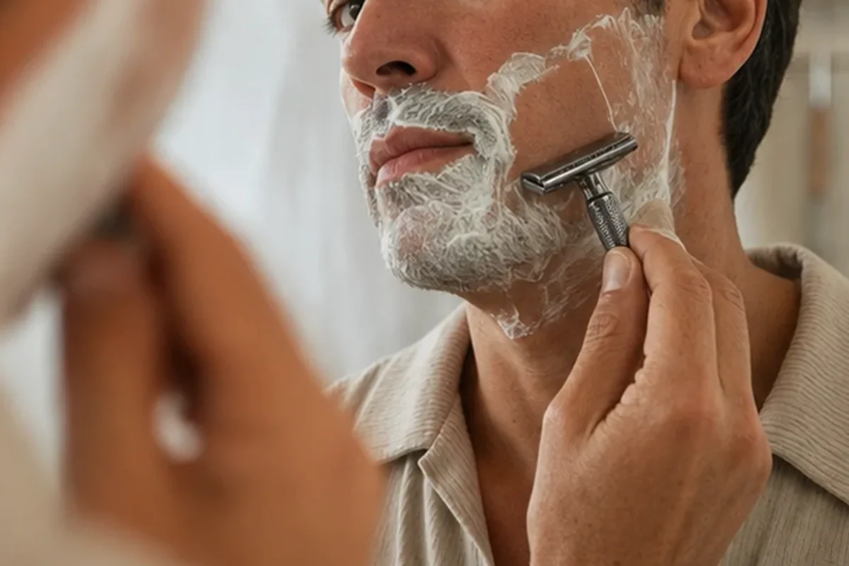 Redaktioneller Beauty-Moment zur Ausgangslage bei After-Shave-Pflege für empfindliche Haut