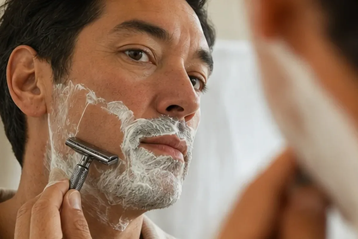 Redaktioneller Beauty-Moment zur Ausgangslage bei Rasiergel bei eingewachsenen Haaren