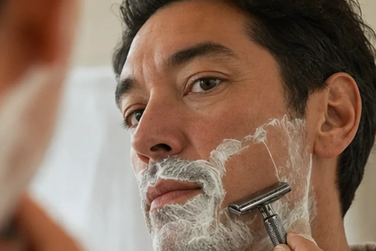 Hochwertige Beauty-Inszenierung zu Auswahlkriterien für After-Shave-Pflege für feine Haare
