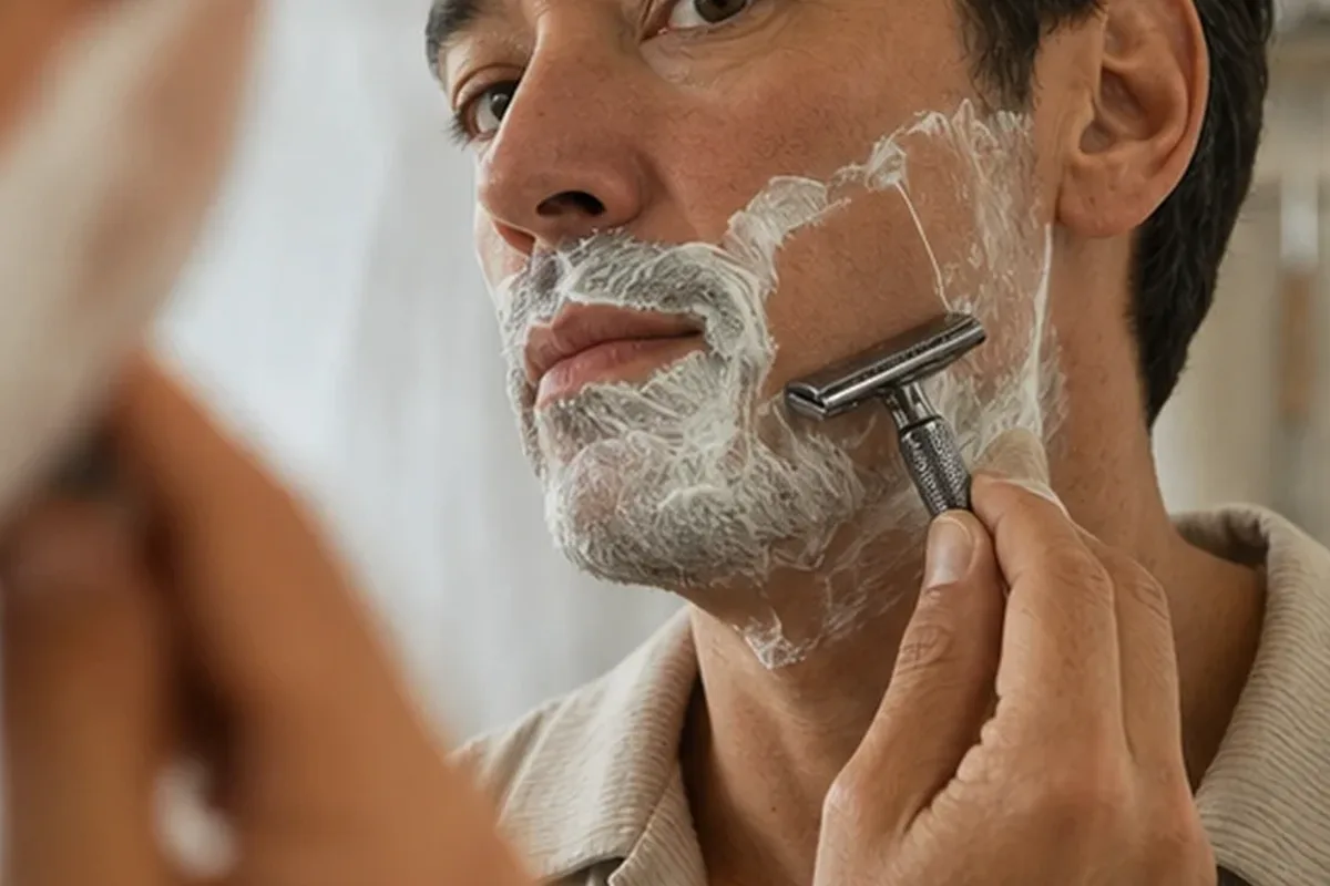 Redaktioneller Beauty-Moment zur Ausgangslage bei Rasierhobel bei Rasurbrand